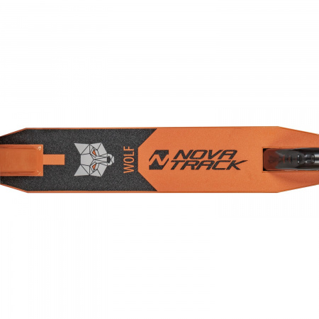 Самокат NOVATRACK WOLF 110 Plastic EL (2019) (Самокат для детей NOVATRACK WOLF'20, PU колеса с пластик.ободом плотностью 84A, abec7, зажи)