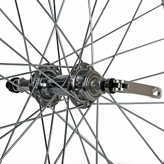 Колесо 24" заднее 32 спицы одинарный обод втулка SF-A09R - фото