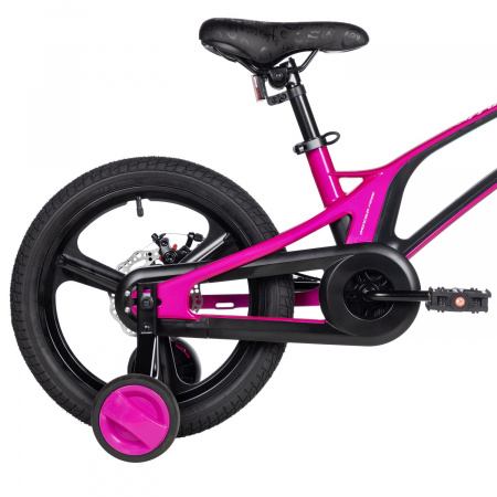 Велосипед Novatrack Flight Pro 16 (2025) (Велосипед NOVATRACK 16" FLIGHT PRO. Магний-алюм.рама, пурпурный, полная защ.цепи, Дисковый тормоз, м)
