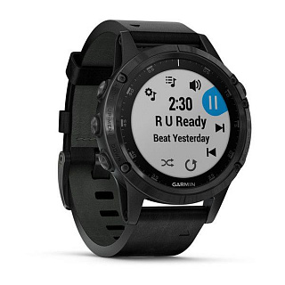 Часы GARMIN Fenix 5 Plus Sapphire (Black/Black Band) - фото